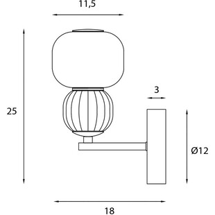 Kinkiet szklany Modern LED MaxLight | Elegancki design