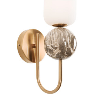 Kinkiet Hampton biały/złoto MaxLight | Elegancki design