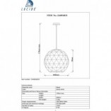 Lampa wisząca kula biała Lucide Otona | Kup online