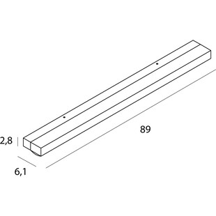 Kinkiet podłużny Trio LED czarny | MaxLight - 89cm