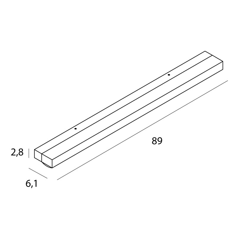Kinkiet podłużny Trio LED czarny | MaxLight - 89cm