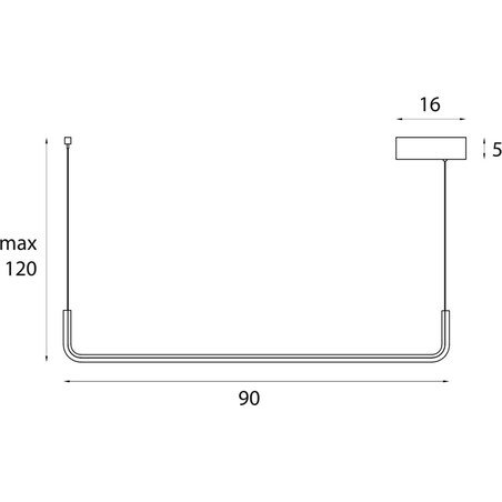 Lampa wisząca LED Urus MaxLight | Nowoczesny design 90cm