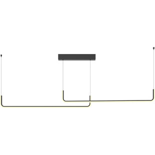 Lampa wisząca LED Urus II MaxLight | 150cm, Czarna