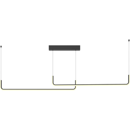 Lampa wisząca LED Urus II MaxLight | 150cm, Czarna