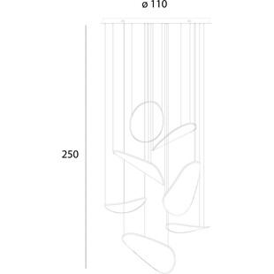 Lampa wisząca glamour Empire LED MaxLight - 110cm