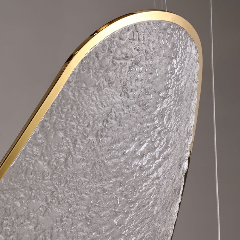 Lampa wisząca Empire LED MaxLight | Złoty żyrandol 110cm