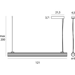 Lampa wisząca Fayette LED 121cm MaxLight - Nowoczesny Design