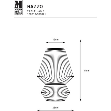 Lampa stołowa boho Razzo - Markslojd | Beżowa, 34cm