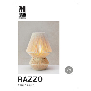 Lampa stołowa boho Razzo - Markslojd | Beżowa, 34cm
