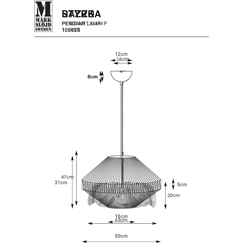 Lampa wisząca boho Razzo | Markslojd - Elegancki design