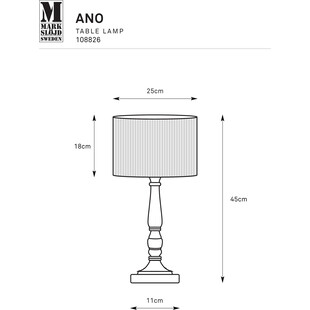 Lampa stołowa boho Markslojd Ano | Beż, brąz | Styl skandynawski