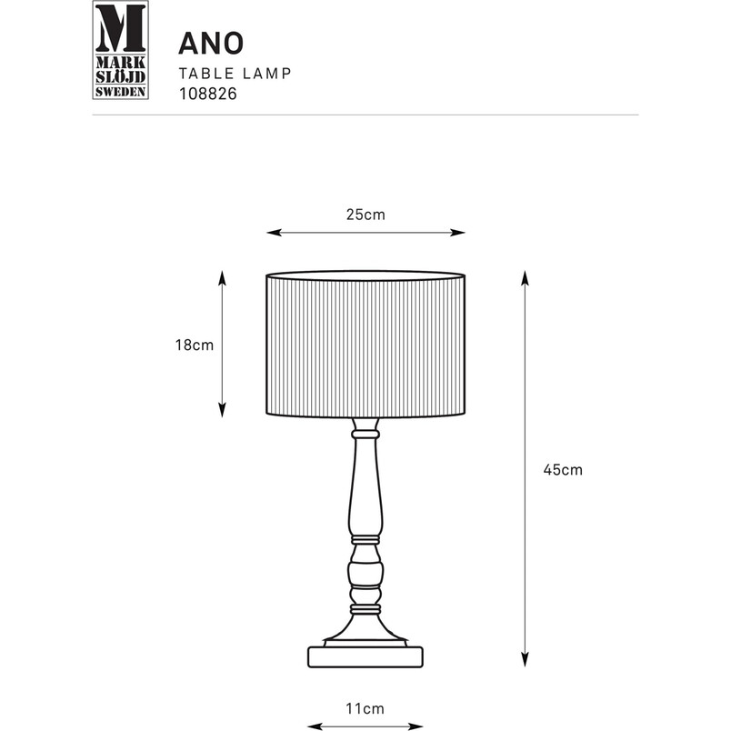 Lampa stołowa boho Markslojd Ano | Beż, brąz | Styl skandynawski