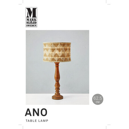 Lampa stołowa boho Markslojd Ano - Beż, Brąz - Odkryj ciepło i styl!