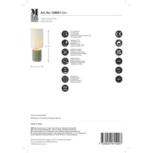 Lampa stołowa Can Markslojd | Skandynawski Design, 57cm