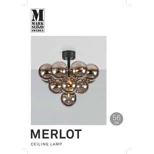 Lampa sufitowa Markslojd Merlot XIII - Szklane kule, dymione szkło