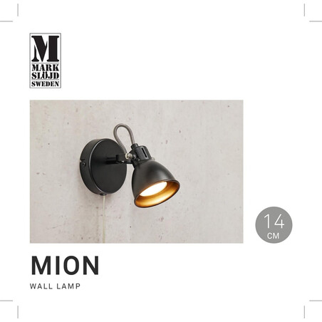 Kinkiet regulowany Mion czarny mat Markslojd | Loft i Industrial