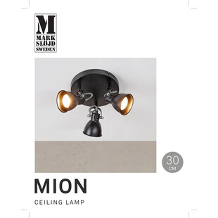 Reflektor 3 punktowy Mion czarny mat - Markslojd | Oświetlenie Loft
