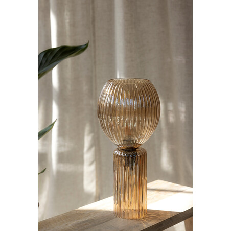 Lampa szklana Toulipa Markslojd | Bursztynowa, 18cm, E27