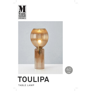 Lampa szklana Toulipa Markslojd | Bursztynowa, 18cm, E27