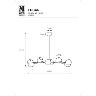Lampa sufitowa Edgar 8 punktów czarna | Markslojd