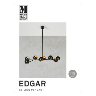 Lampa sufitowa Edgar 8 punktów czarna | Markslojd