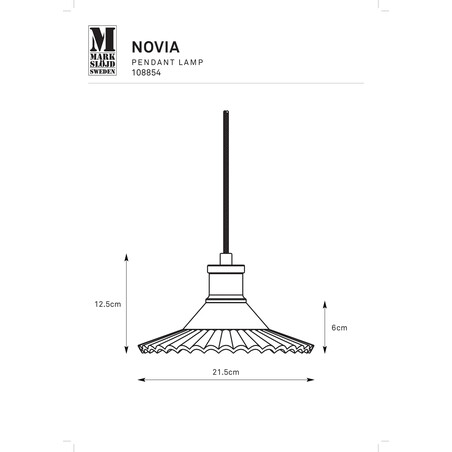 Lampa wisząca retro Novia | Markslojd - Szklana, dymiona