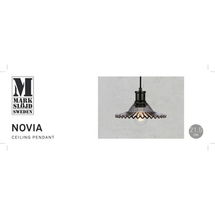 Lampa wisząca retro Novia | Markslojd - Szklana, dymiona