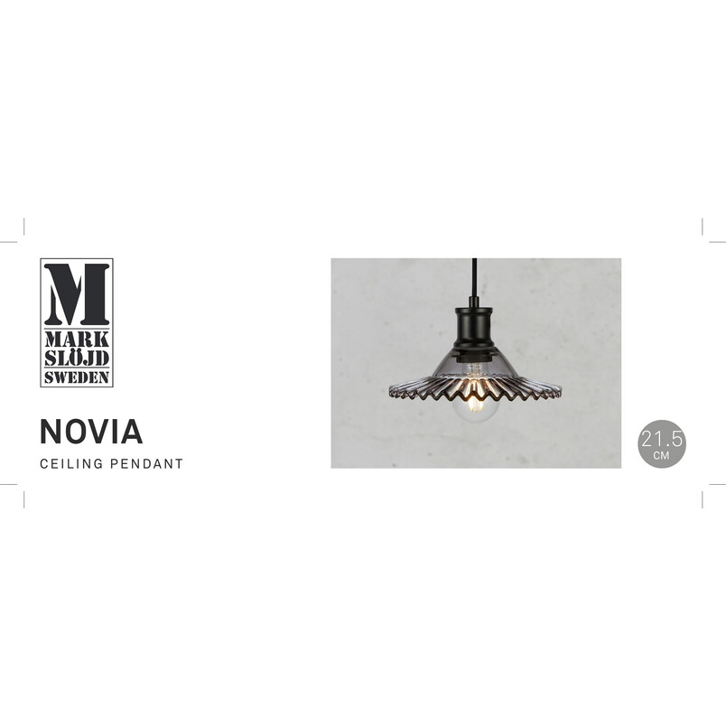 Lampa wisząca retro Novia | Markslojd - Szklana, dymiona