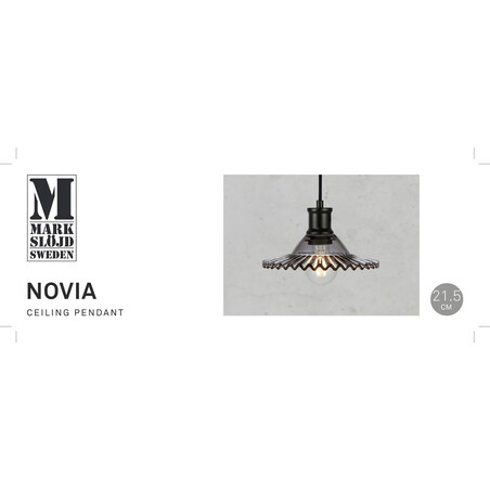 Lampa wisząca retro Novia | Markslojd - Szklana, dymiona