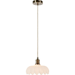 Lampa wisząca retro Kurage - Markslojd | Biały, Mosiądz