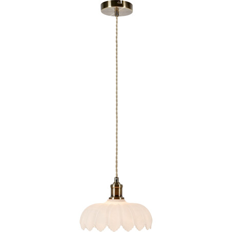 Lampa wisząca retro Kurage - Markslojd | Biały, Mosiądz