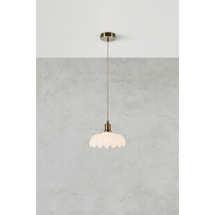 Lampa wisząca retro Kurage - Markslojd | Biały, Mosiądz