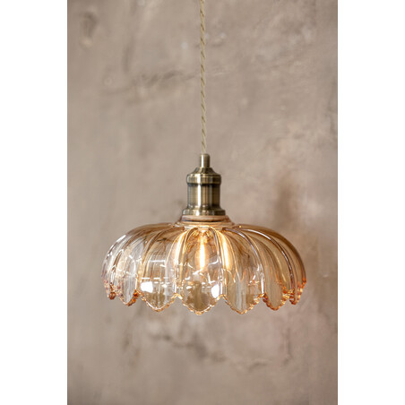 Lampa wisząca retro Kurage | Szkło, Mosiądz | Markslojd