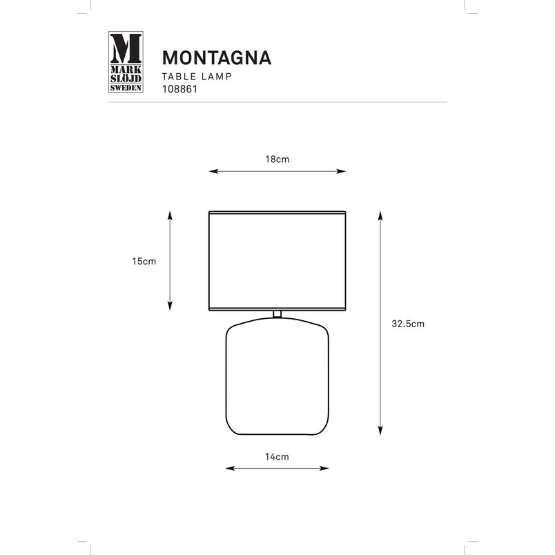 Lampa stołowa Japandi Montagna | Markslojd - 259 PLN