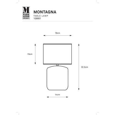 Lampa stołowa Japandi Montagna | Markslojd - 259 PLN