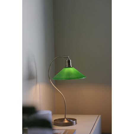 Lampa biurkowa Vela vintage - Markslojd, antyczny mosiądz/zielony