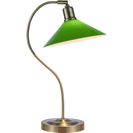 Lampa biurkowa Vela vintage - Markslojd, antyczny mosiądz/zielony