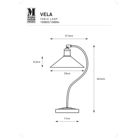 Lampa biurkowa Vela vintage - Markslojd, antyczny mosiądz/zielony