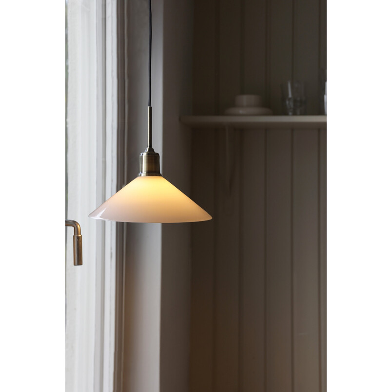 Lampa wisząca Vela - Markslojd | Szklana, vintage, antyczny mosiądz