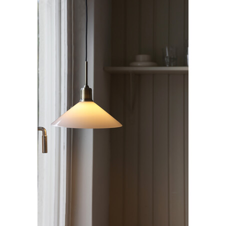 Lampa wisząca Vela - Markslojd | Szklana, vintage, antyczny mosiądz