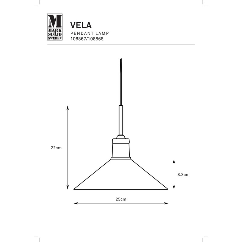 Lampa wisząca Vela - Markslojd | Szklana, vintage, antyczny mosiądz