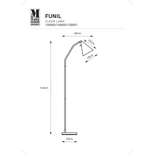 Lampa podłogowa Funil LED szara Markslojd | Ściemniacz, 144cm