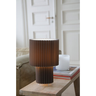 Lampa stołowa plisowana Catis szara | Markslojd