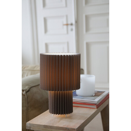 Lampa stołowa plisowana Catis szara | Markslojd
