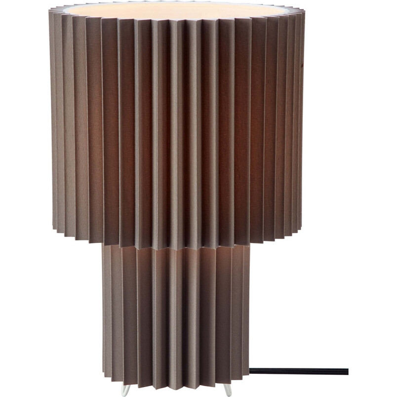 Lampa stołowa plisowana Catis szara | Markslojd