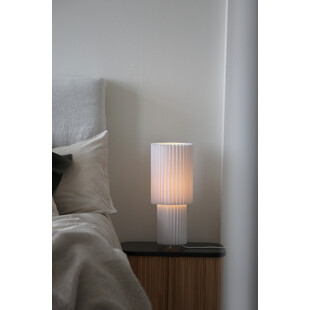 Lampa stołowa plisowana Catis biała | Markslojd