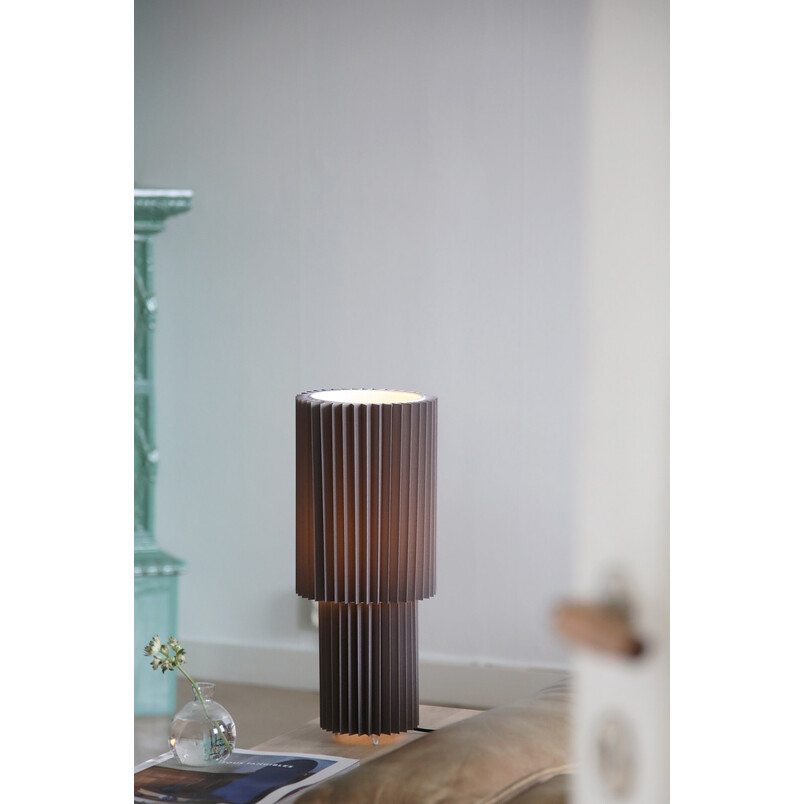 Lampa stołowa plisowana Catis szara Markslojd | Skandynawski design
