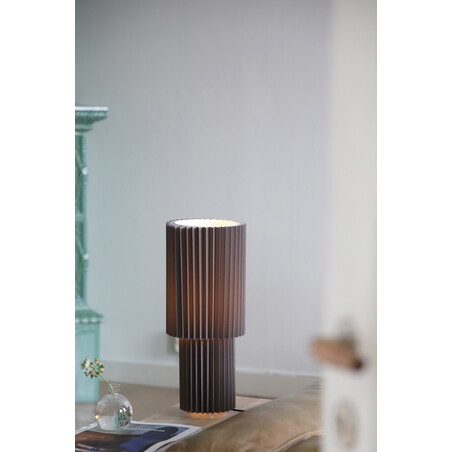Lampa stołowa plisowana Catis szara Markslojd | Skandynawski design