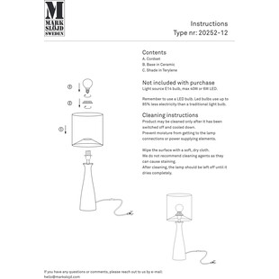 Lampa stołowa ceramiczna Birillo | Markslojd - Skandynawski Design
