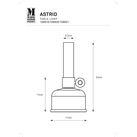 Lampa Astrid LED Markslojd - Retro, Zielona, Na Baterie